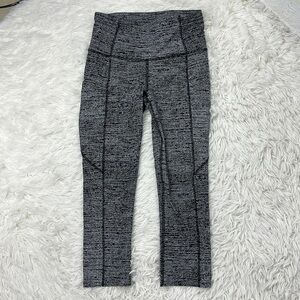 Lululemon Fast & Free Crop II (Nulux 19"") Salt Alpine White Black